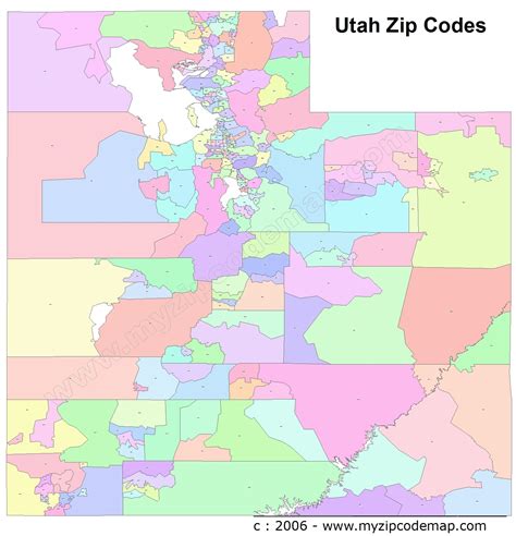 ut zip code map.